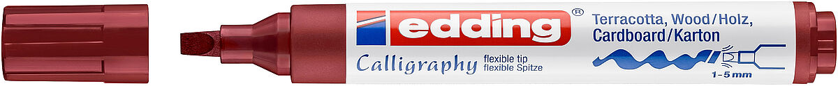 edding 1455 calligraphy marker with flexible nib crimson lake edding 1455 calligraphy marker