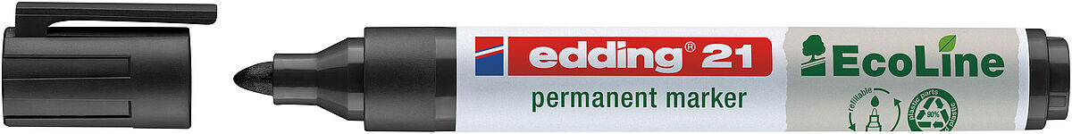 edding 21 EcoLine permanent marker black edding 21 EcoLine permanent marker