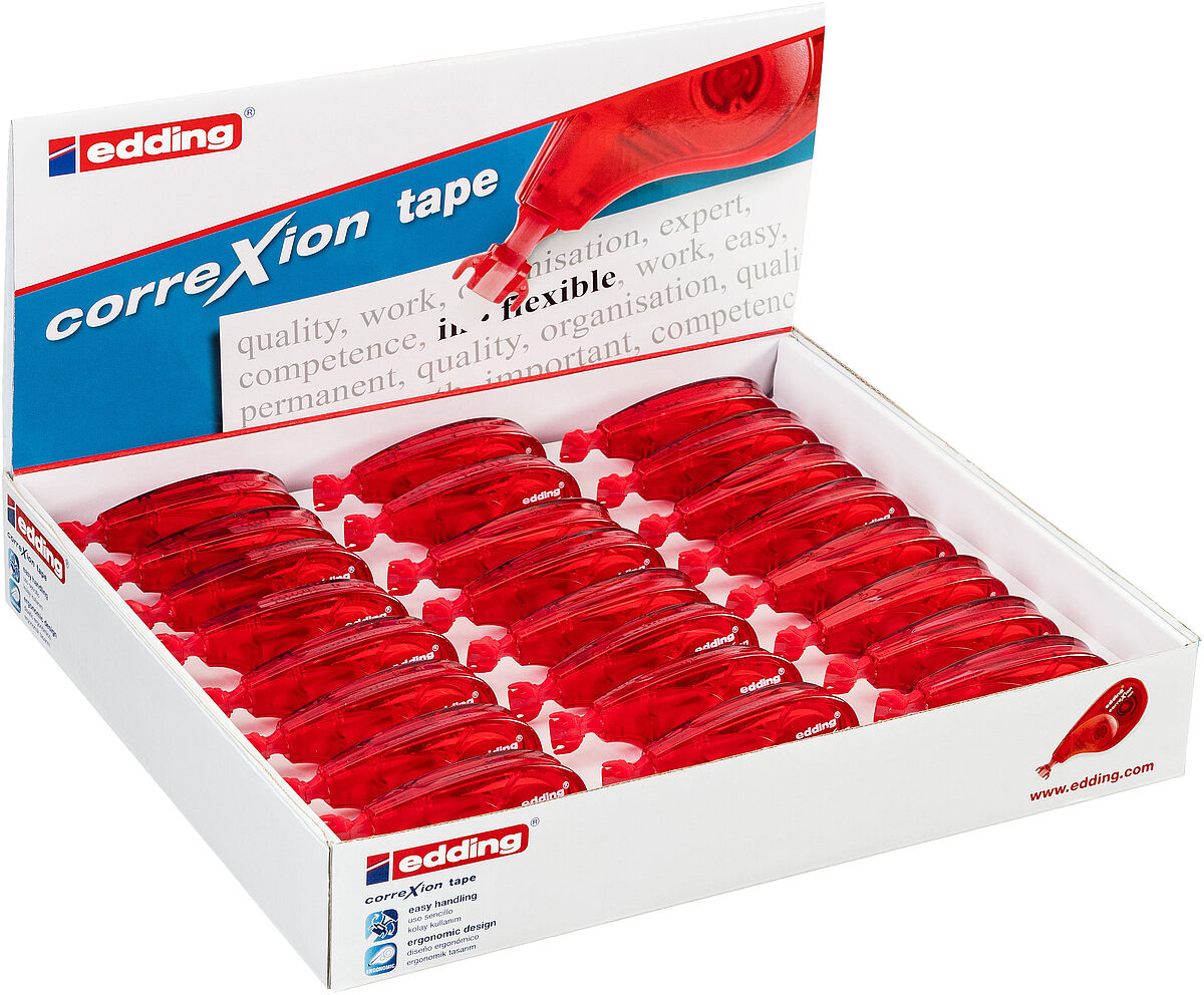 edding 7410 correXion correction tape display of 24 without colour edding 7410 correXion correction tape display