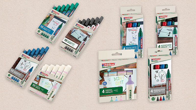 edding EcoLine's green packaging concept