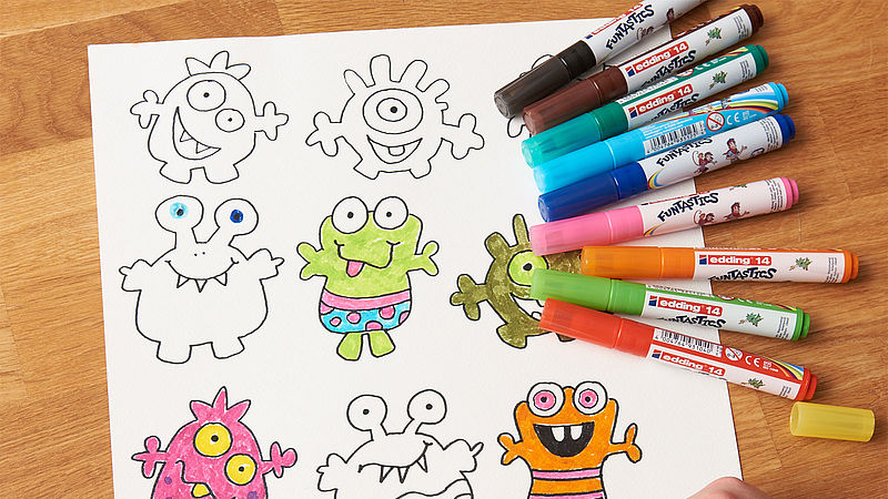 Markers and pens for children