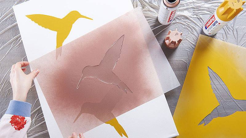 Hummingbird template in use