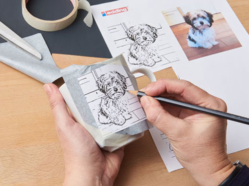 Copy the template onto any material