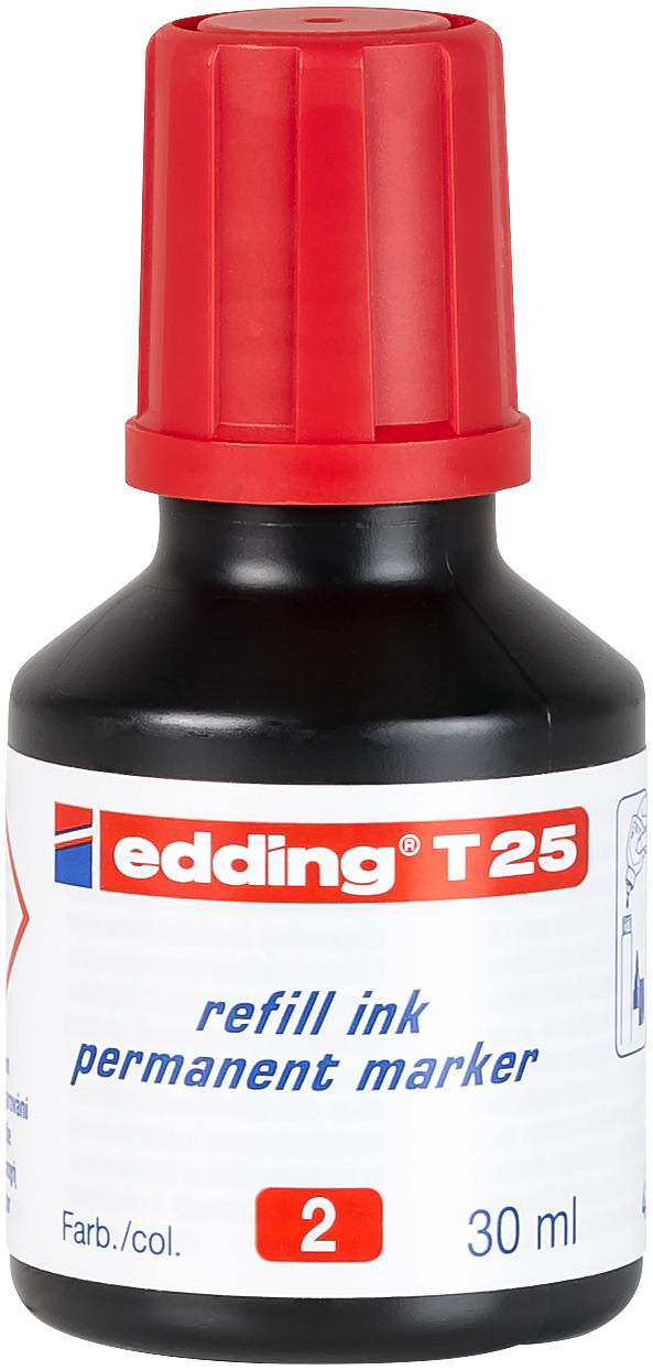 edding T 25 refill ink permanent marker red edding T 25 refill ink permanent marker