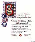 commissioned piece/gouache and gold leaf-old english and lombardic versals